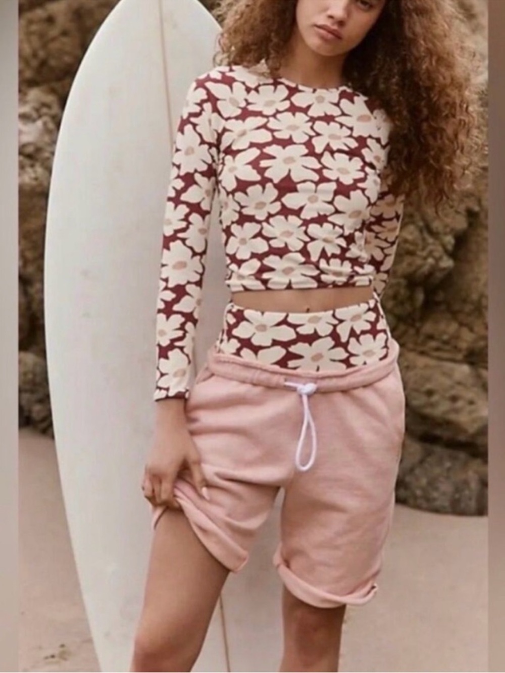 9083. Free People For The Win Midi Shorts